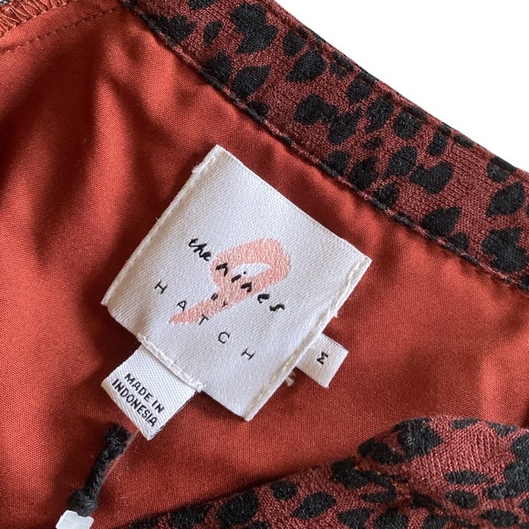 NWT The Nines by HATCH 3/4 sleeves button front poplin Maternity dress size M - Picture 8 of 12